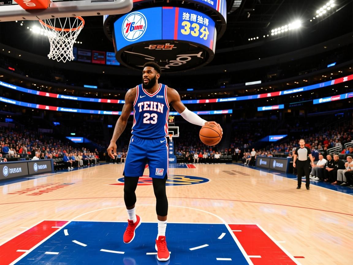 76人主场击败掘金,恩比德独得33分 第2张